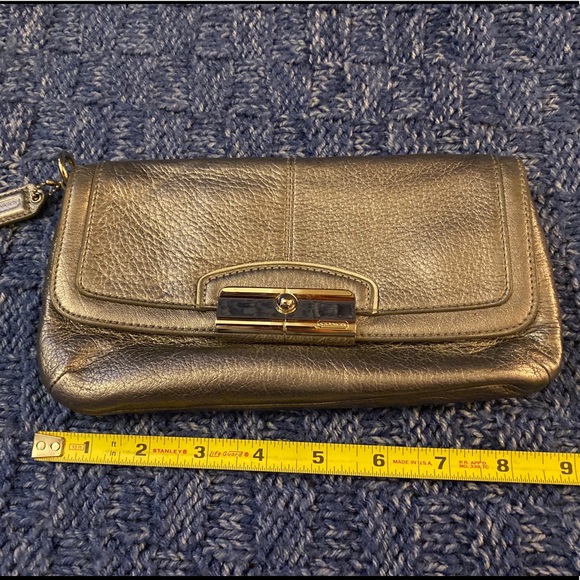 Coach Gunmetal Clutch - Picture 1 of 5